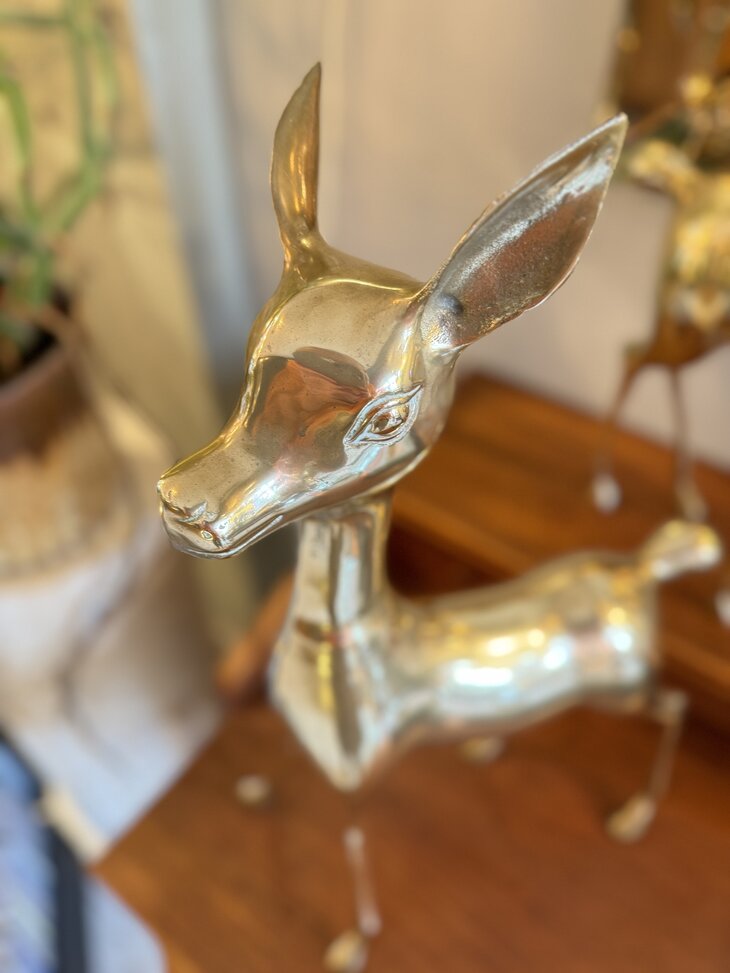 Vintage set messing bambi hert XL | Sprinkelhop