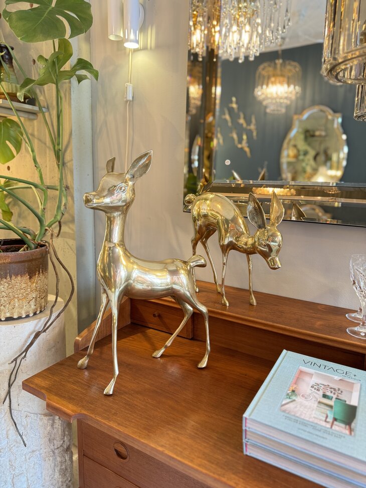 Vintage set messing bambi hert XL | Sprinkelhop