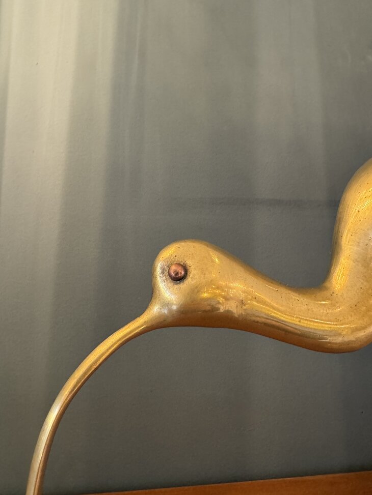 Vintage messing wulp ibis beeld  | Sprinkelhop