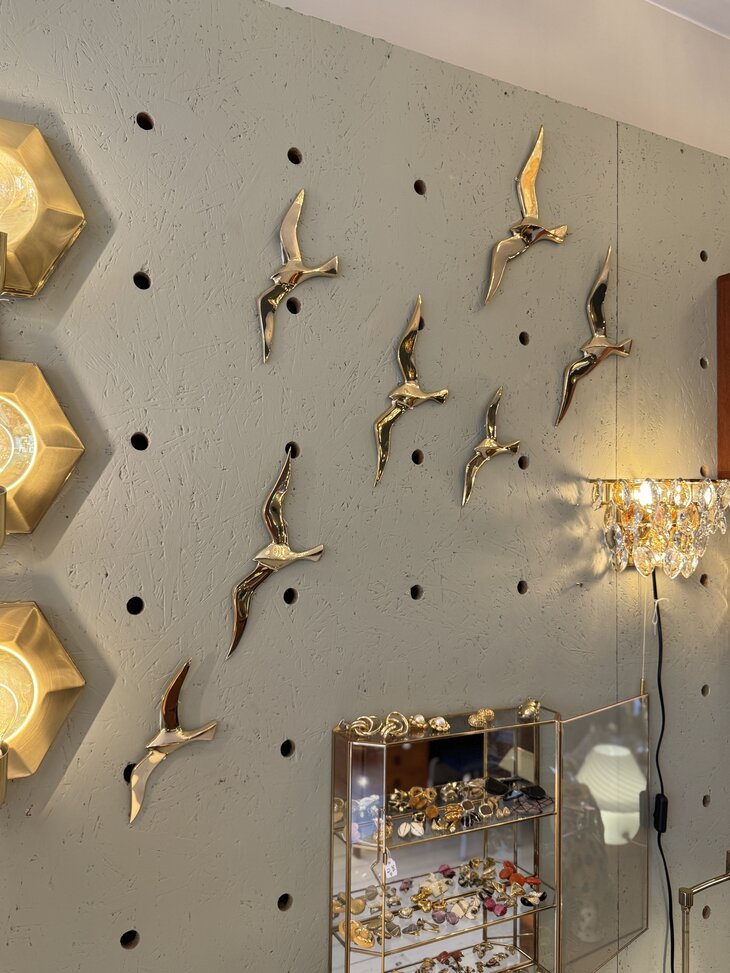 Messing vogel zwaluw zeemeeuw voor aan de wand | Sprinkelhop