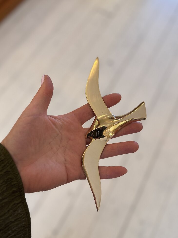 Messing vogel zwaluw zeemeeuw voor aan de wand | Sprinkelhop