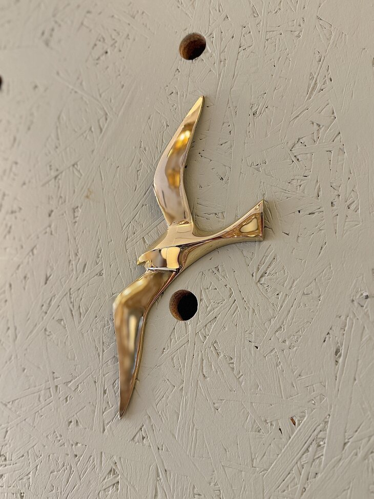 Messing vogel zwaluw zeemeeuw voor aan de wand | Sprinkelhop