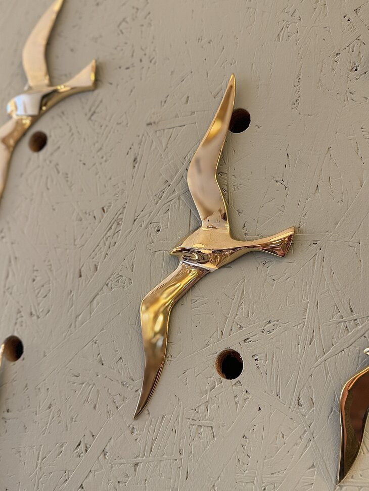 Messing vogel zwaluw zeemeeuw voor aan de wand | Sprinkelhop