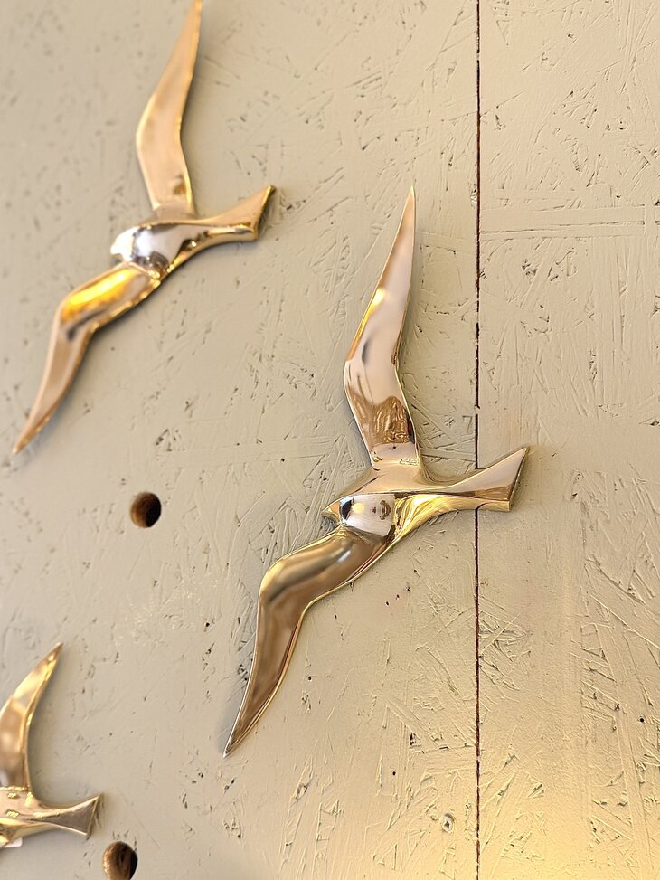 Messing vogel zwaluw zeemeeuw voor aan de wand | Sprinkelhop