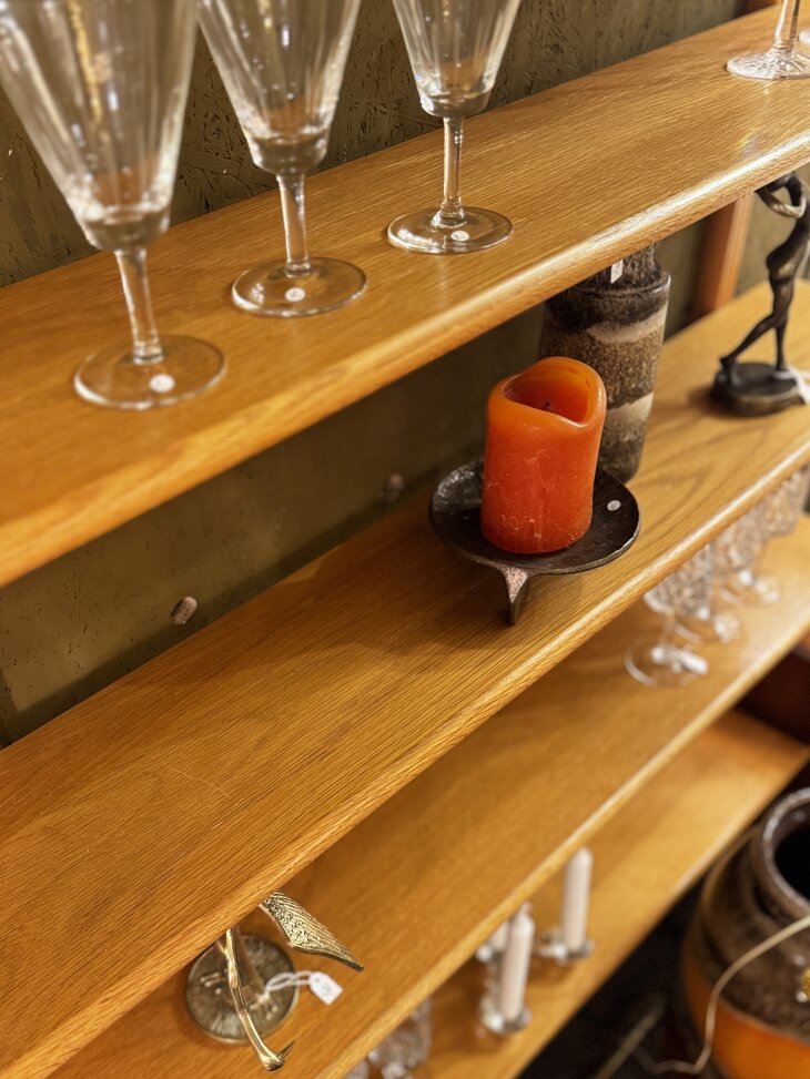 Vintage beuken wandsysteem wandrek planken