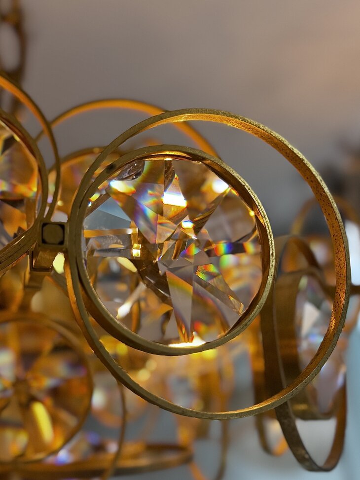 Palwa messing kristallen hanglamp kroonluchter  | Sprinkelhop