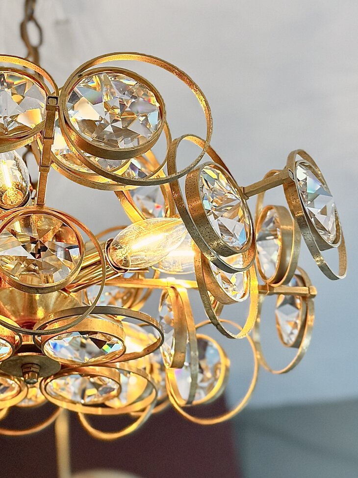 Palwa messing kristallen hanglamp kroonluchter  | Sprinkelhop