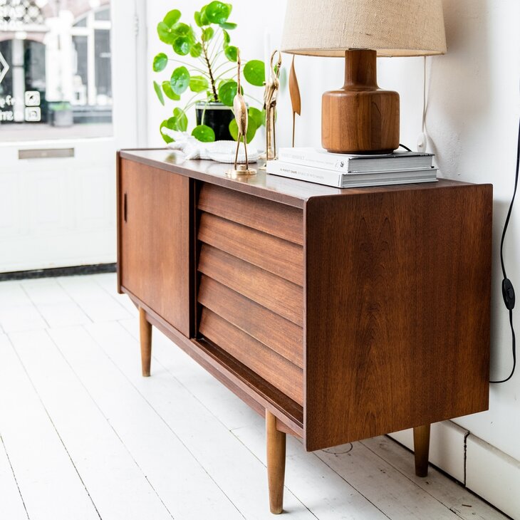 Zweeds teak houten dressoir N. Jonsson | Sprinkel + Hop 