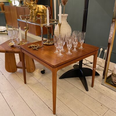 Teak vintage salontafel vierkant