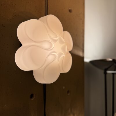Vintage BEGA Leuchten wandlamp bloemvorm melkglas