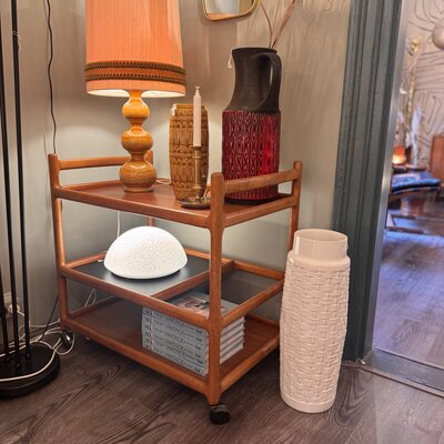 Vintage bar cart Silkeborg Denmark teak