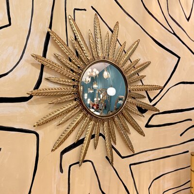 Sunburst Deknudt bolspiegel butlerspiegel jaren 70